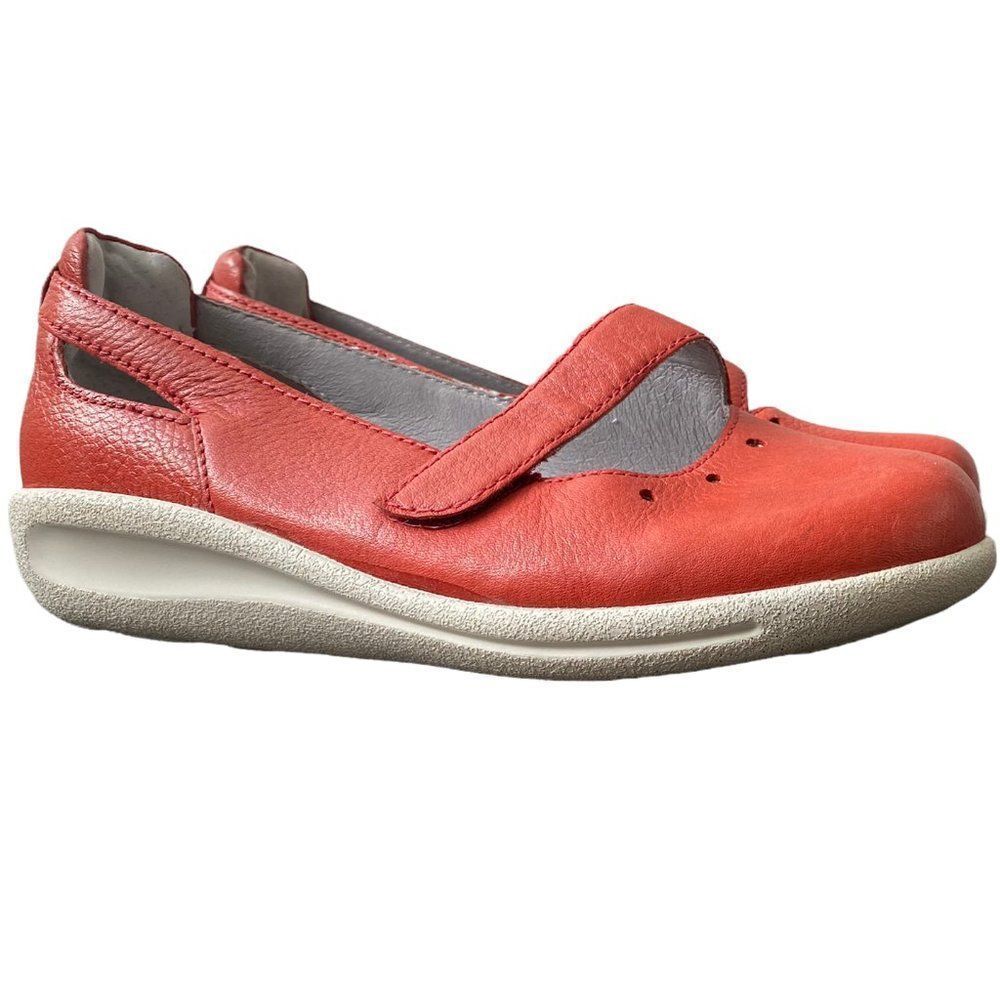Sanita New Women's Red Leather Mary Jane size 36 - Picture 3 of 15